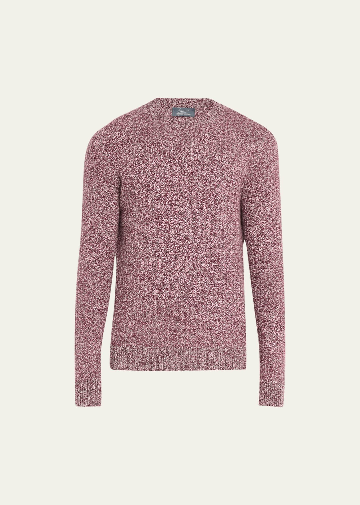 Mens Cashmere Marled Knit Crewneck Sweater Product Image