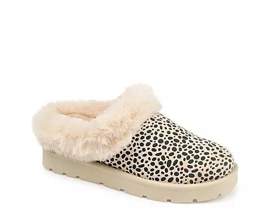 Journee Collection Whisp Womens Faux-Fur Trim Slippers Product Image