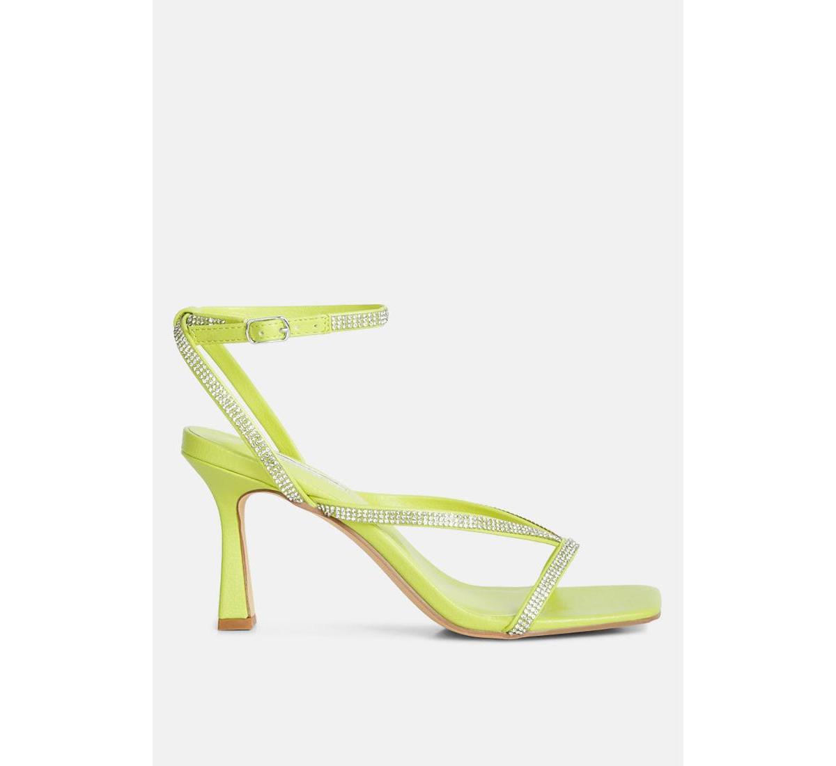 Womens Crush It Diamante Mid Heel Sandal Product Image