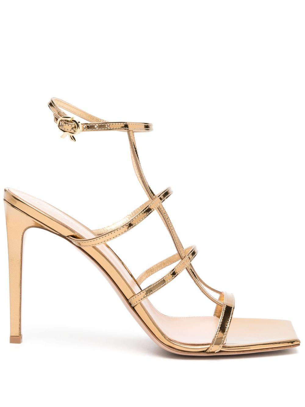 GIANVITO ROSSI Mondry 95mm Leather Sandals In Mekong Product Image