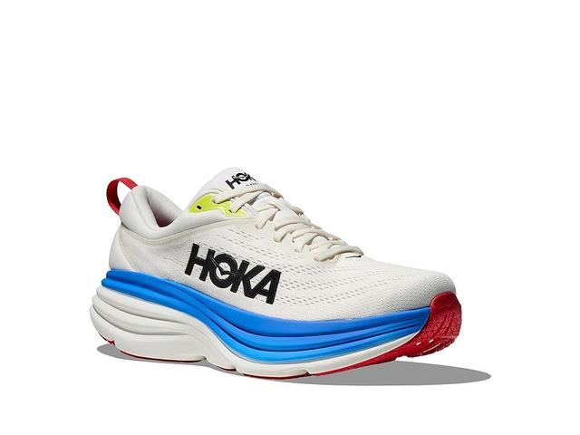 Hoka Men's Bondi 8 (Blanc De Blanc/Virtual Blue) Men's Shoes Product Image