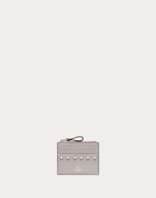 ROCKSTUD GRAINY CALFSKIN CARDHOLDER WITH ZIPPER Product Image