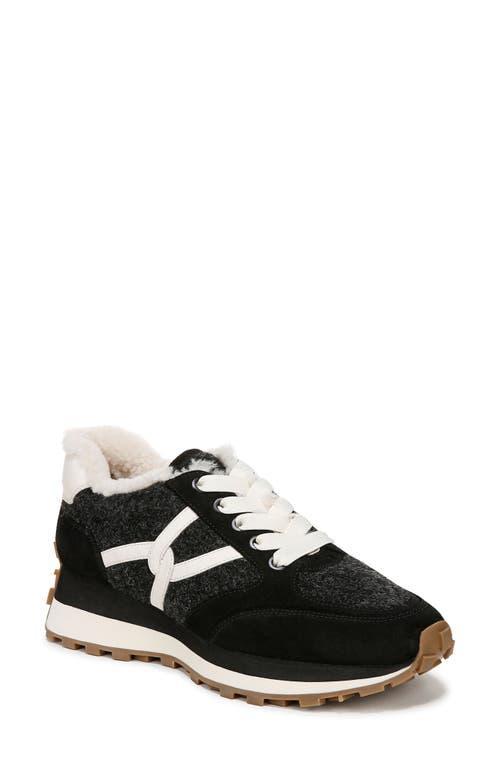 VERONICA BEARD Valentina Genuine Shearling Lined Sneaker In Black Product Image