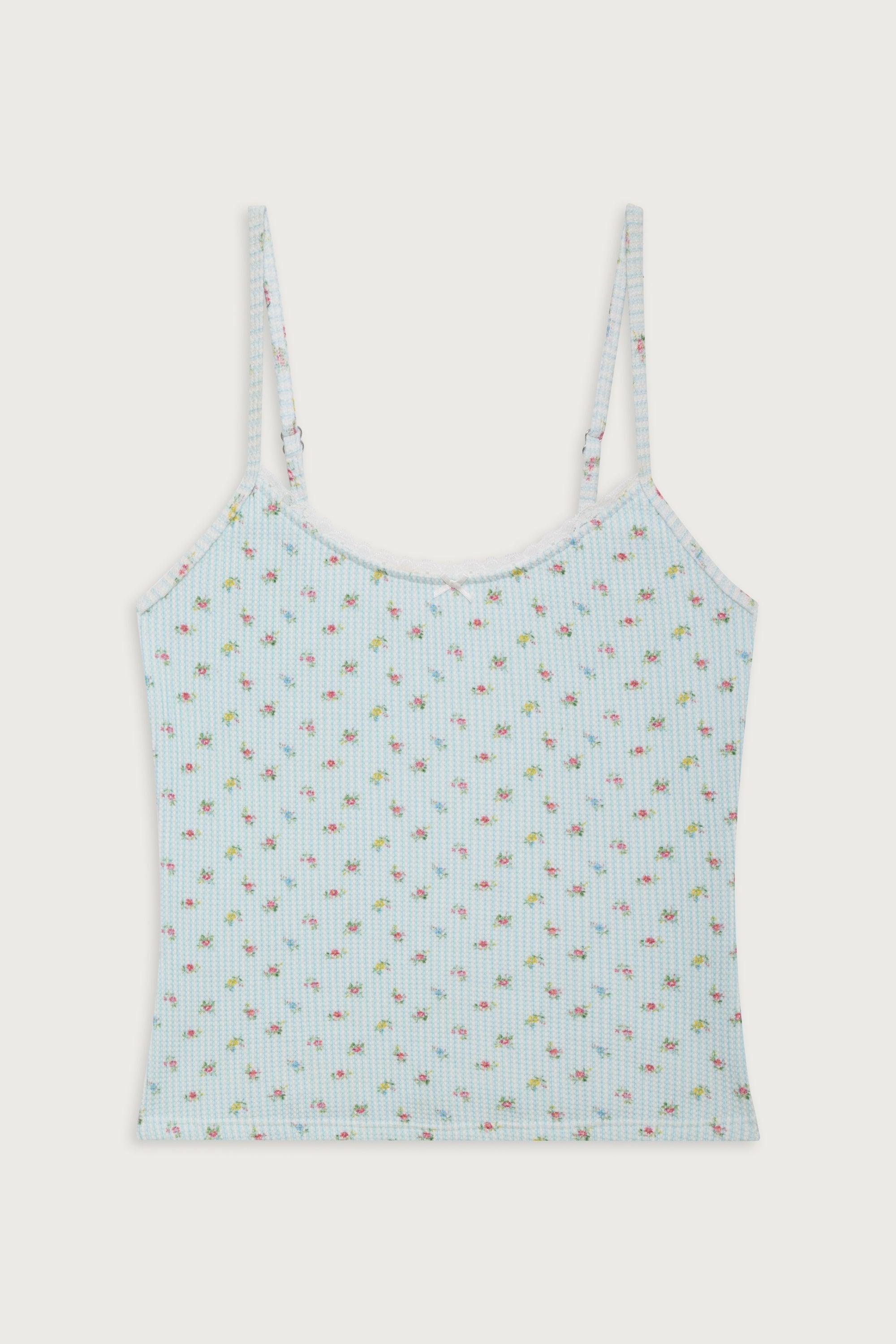 Farmhouse Waffle Camisole - Cozy Stripe Product Image