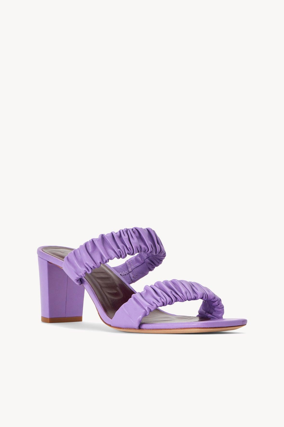 FRANKIE RUCHED SANDAL | LILAC Product Image