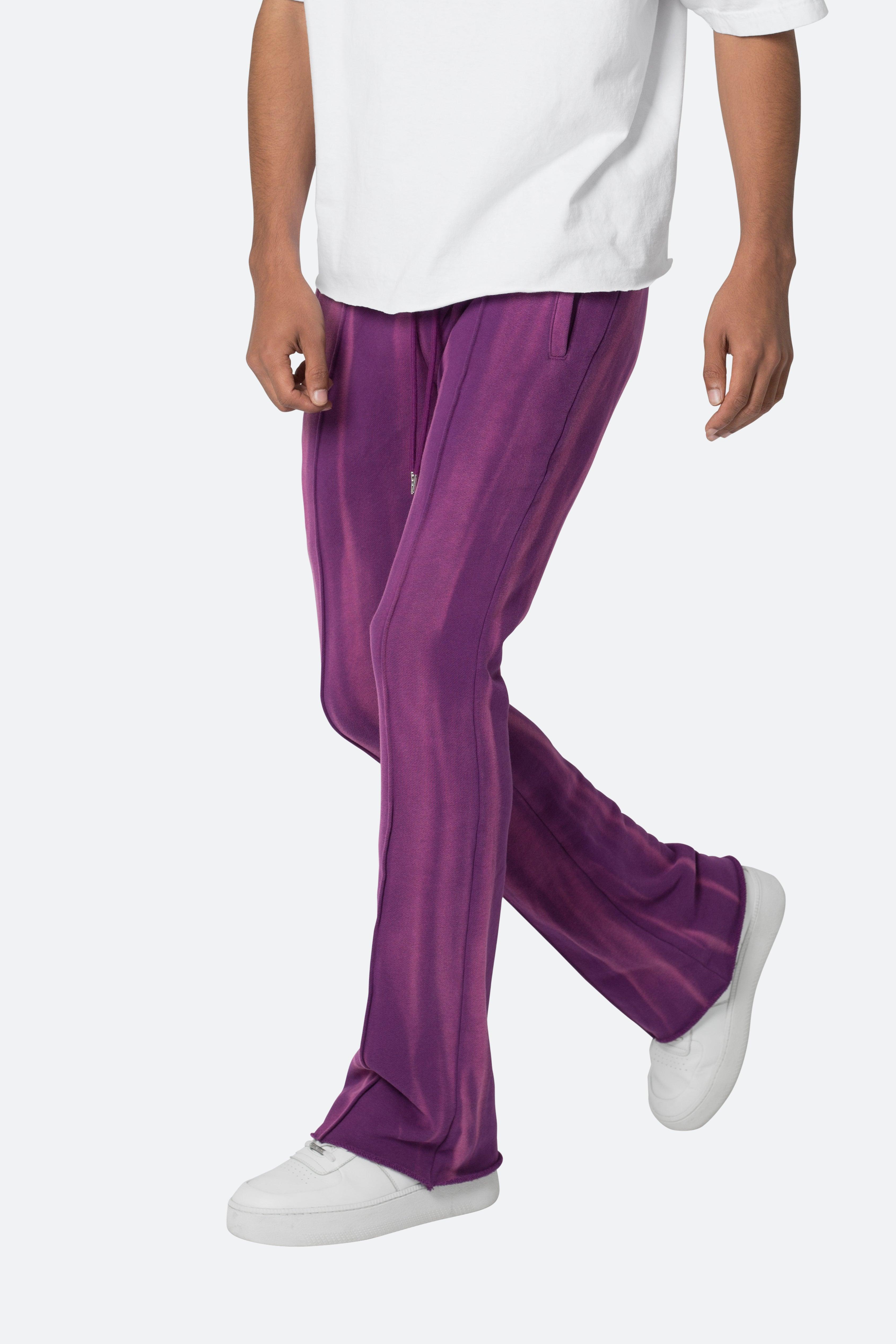 French Terry Flare Sweatpants - Purple Product Image