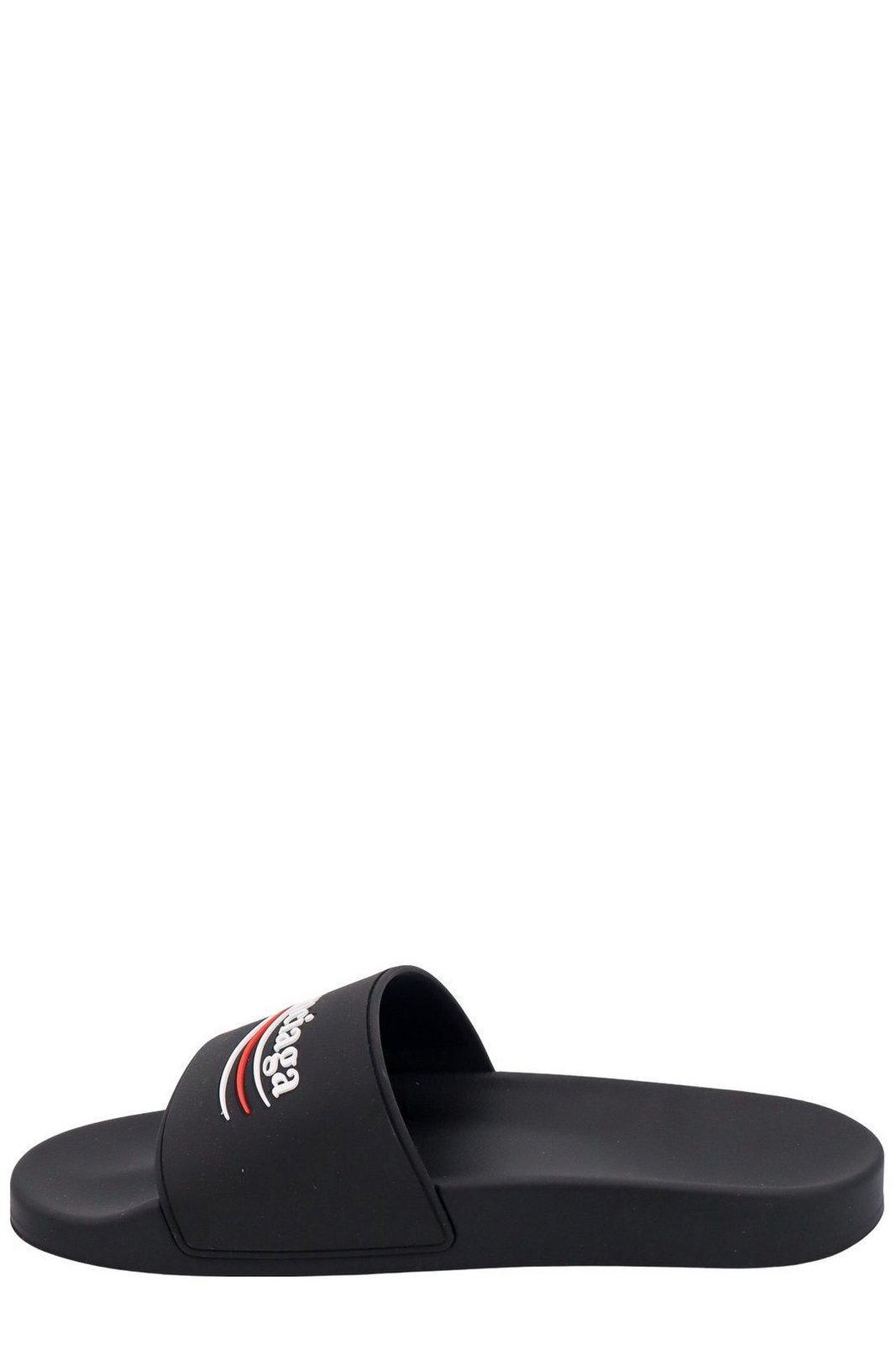 BALENCIAGA Logo Detailed Slip-on Slide In Black Product Image