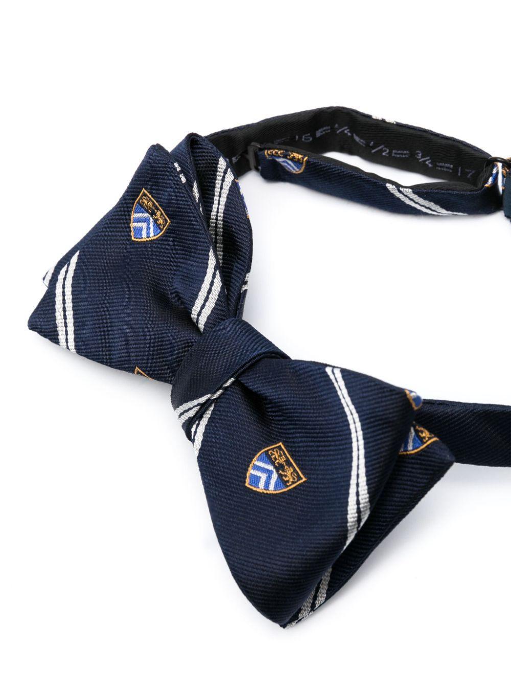 POLO RALPH LAUREN Striped Silk Bow Tie In Blue Product Image