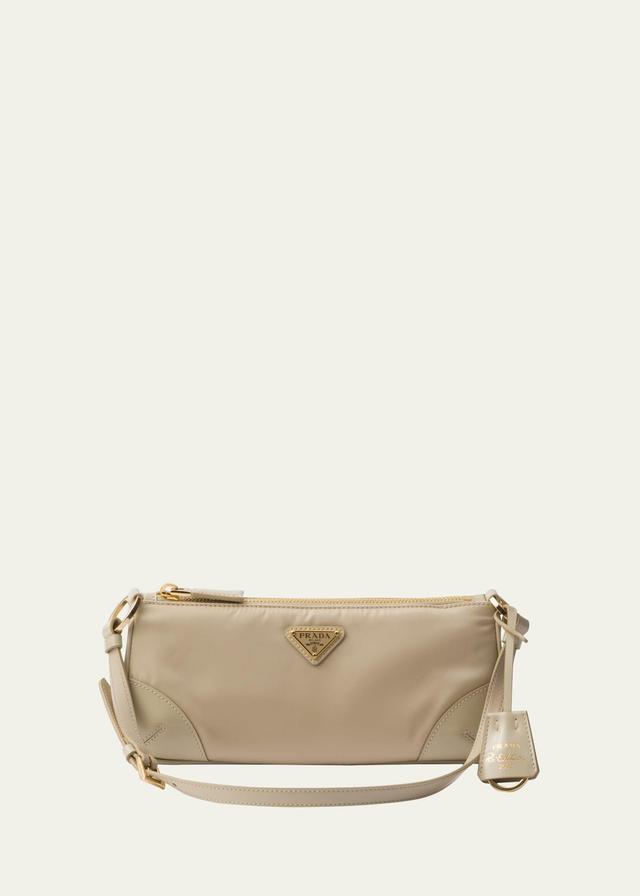 Womens Re-Edition 2002 Re-Nylon And Brushed Leather Shoulder Bag Product Image