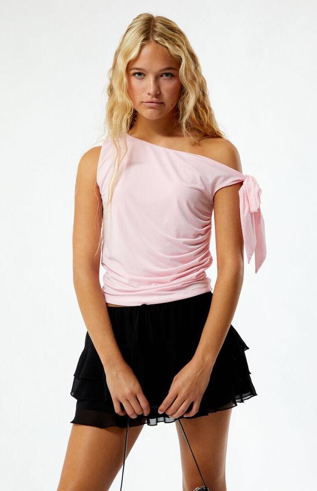 Women's One Shoulder Knotted Top Product Image