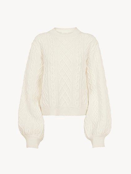 Generous cable-knit sweater Product Image