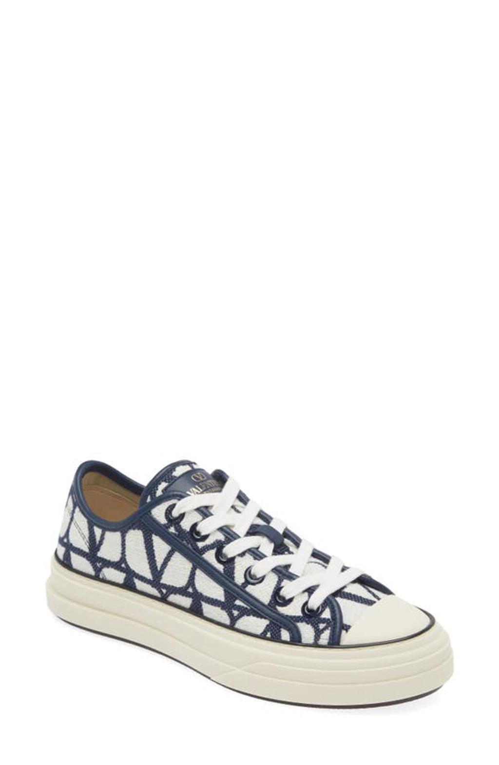 Vlogo Toile Platform Sneaker In Blue Product Image