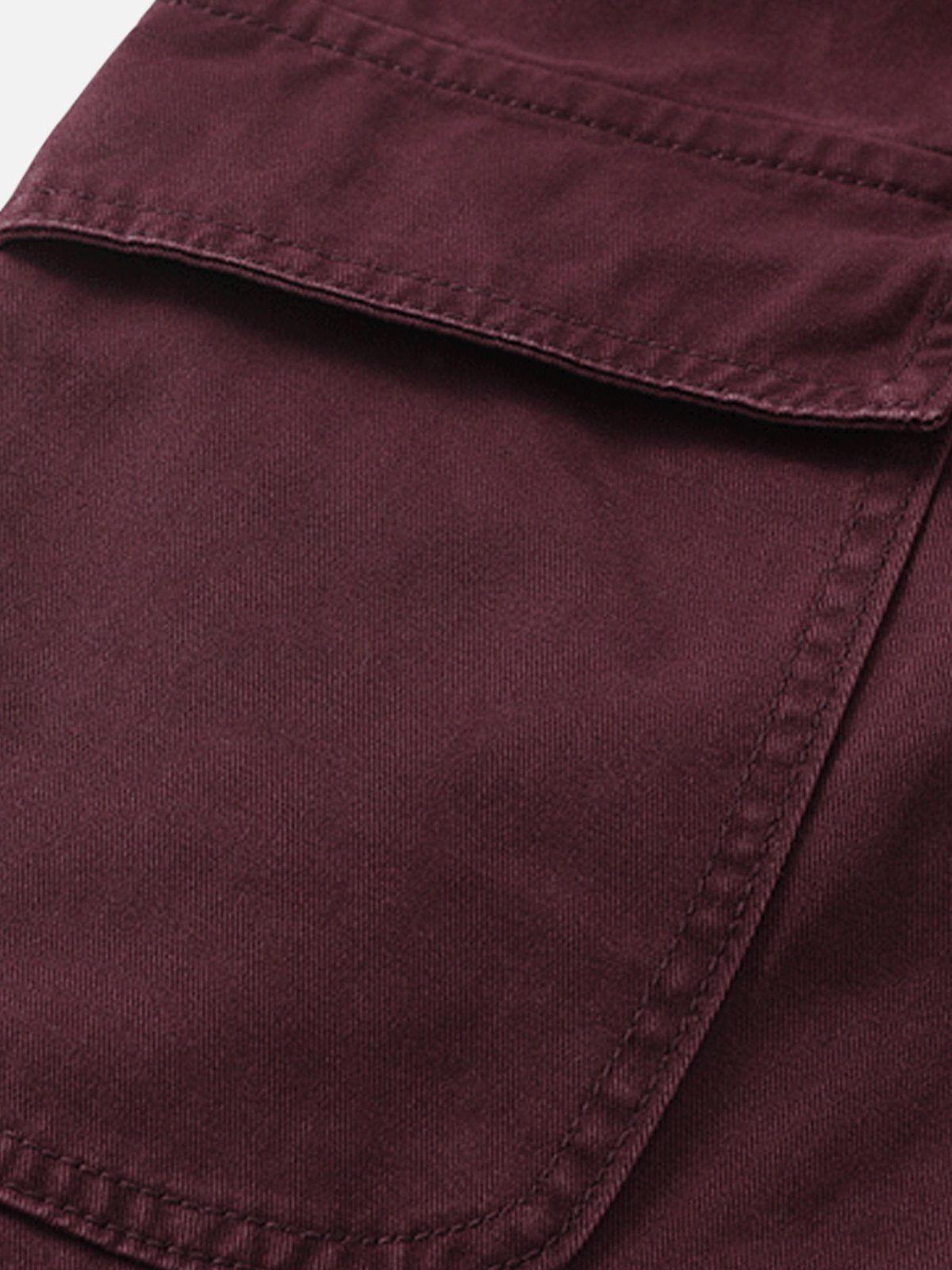 Aelfric Eden Burgundy Multi Pocket Jeans Product Image