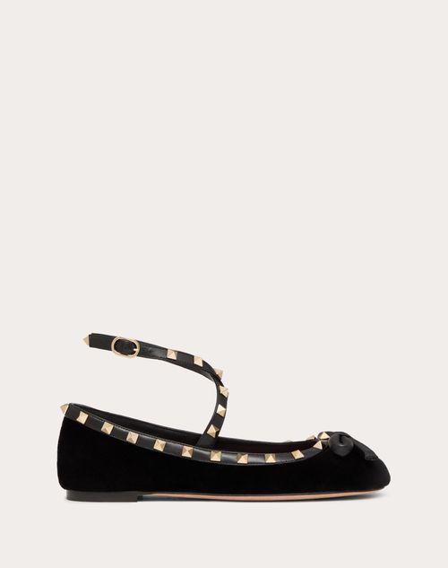 ROCKSTUD VELVET BALLERINA Product Image