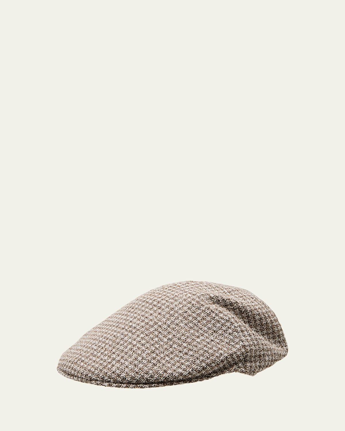 Mens Check Flat Cap Product Image