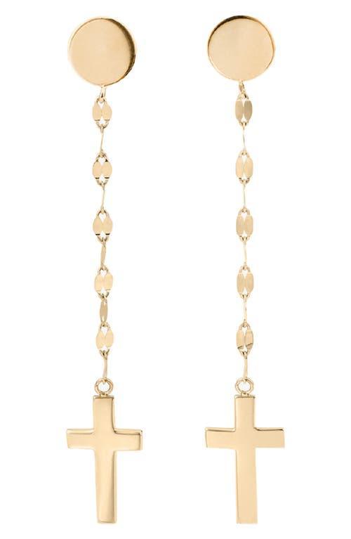 Lana Cross Linear Drop Earrings Product Image