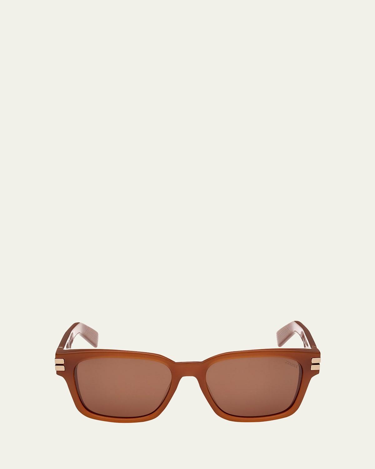 Mens Acetate Rectangle Sunglasses Product Image