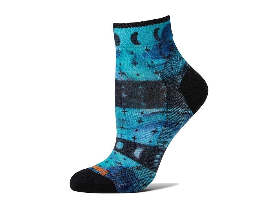 Smartwool Bike Zero Cushion Celestial Print Ankle Socks (Capri) Women's Crew Cut Socks Shoes Product Image