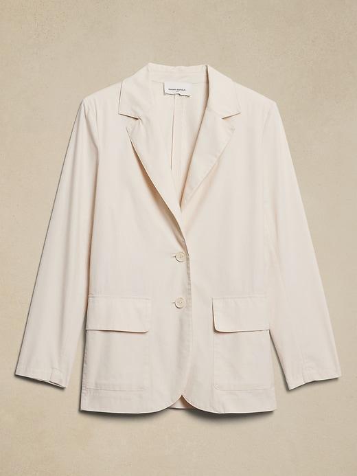 Unlined Poplin Blazer Product Image