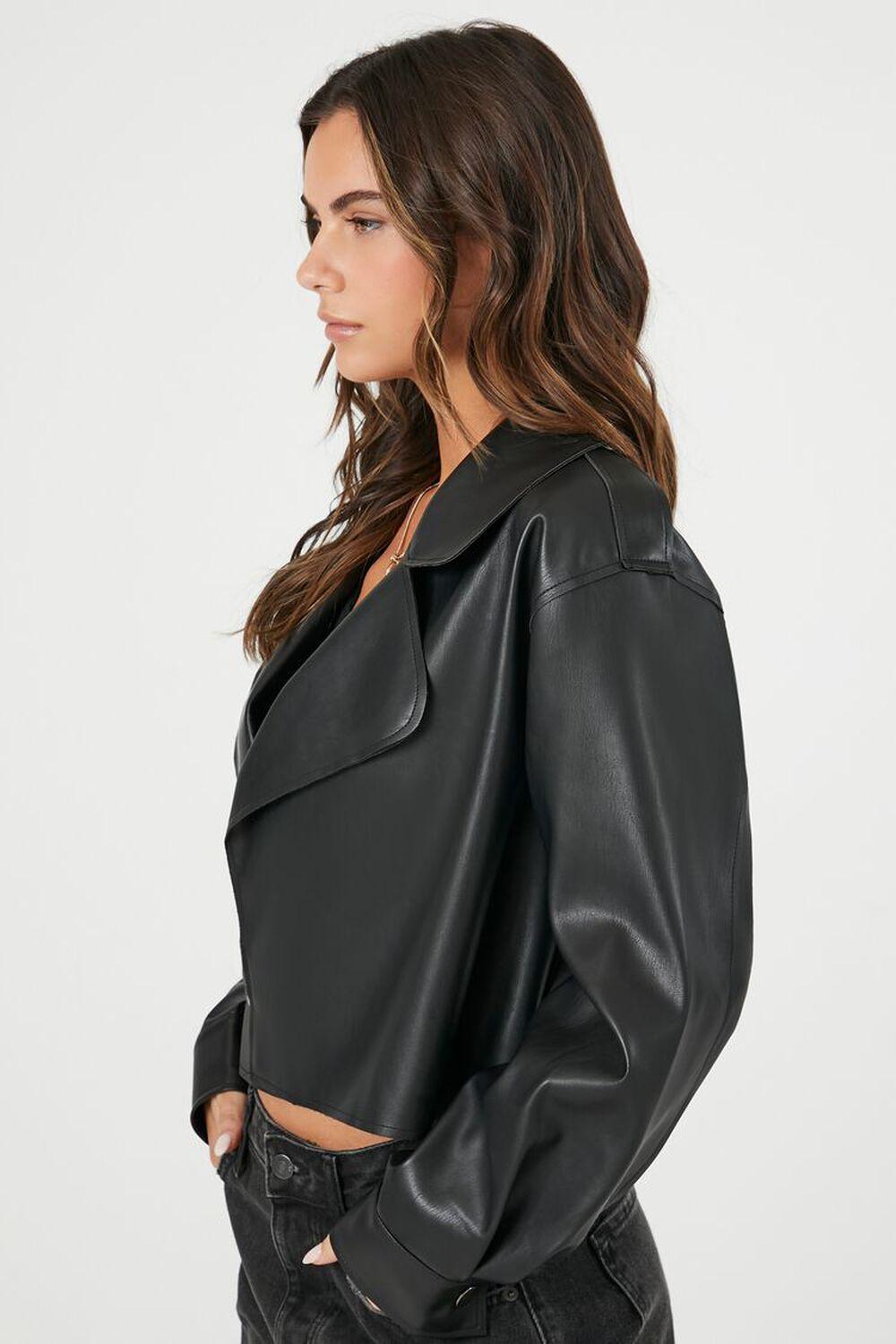 Cropped Faux Leather Jacket | Forever 21 Product Image