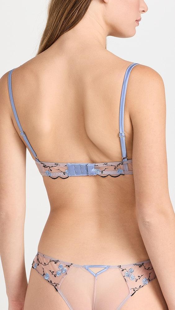 Fleur du Mal Rose and Vine Embroidery Balconette Bra | Shopbop Product Image