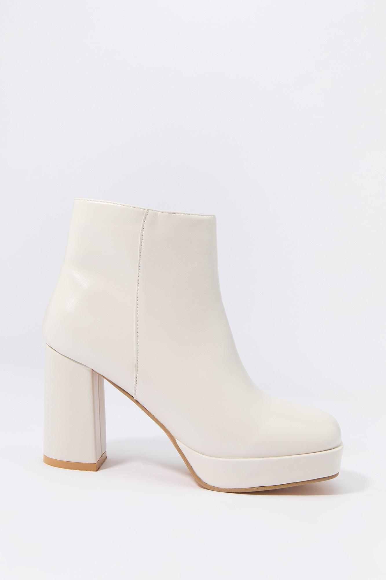 Faux Leather Platform Heeled Boot Female product image