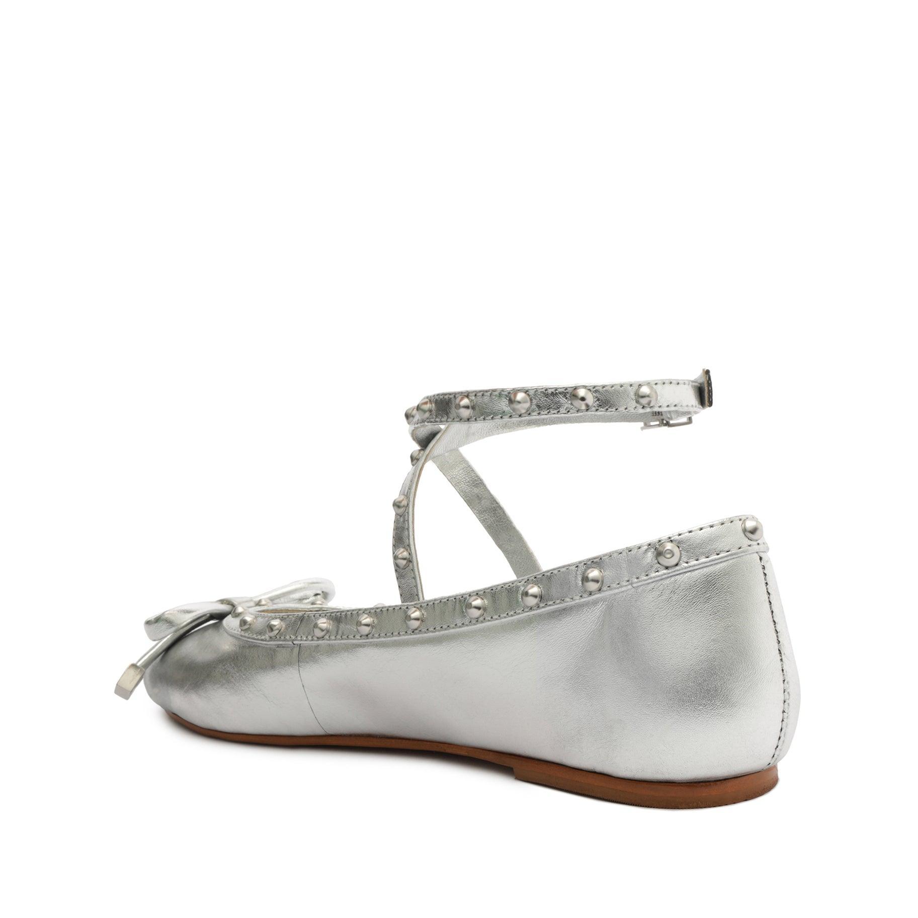 Larissa Metallic Leather Flat Female Product Image