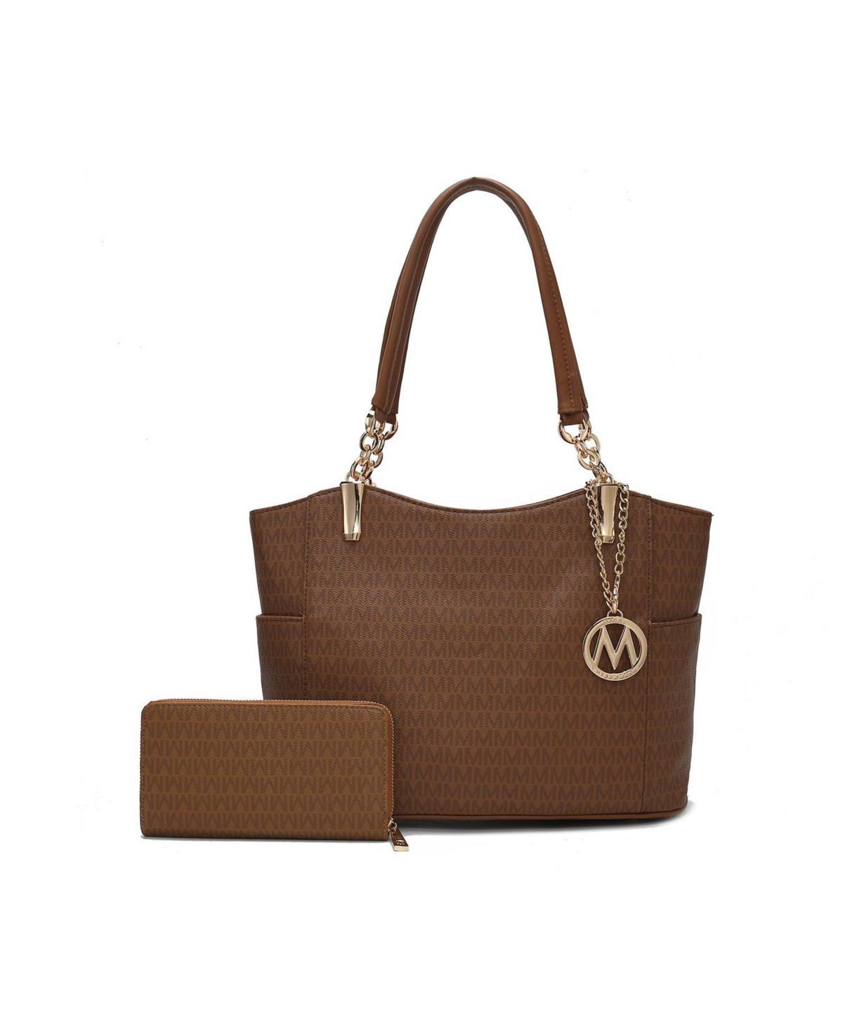 Mkf Collection Savannah M Logo Printed material Women s Tote and Wristlet Wallet by Mia K Product Image