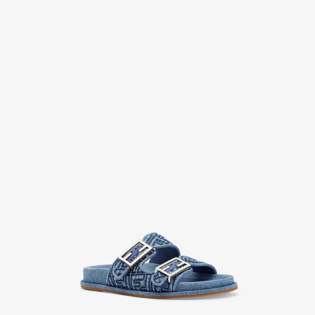 Fendi FeelBlue denim slides Product Image