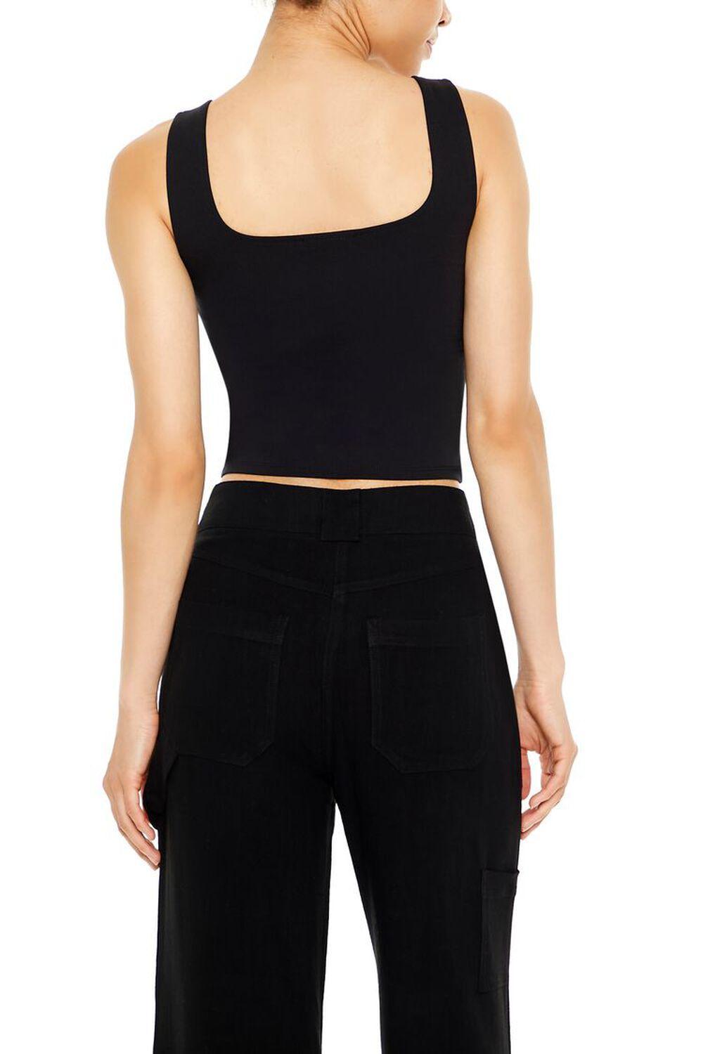 Ponte Knit Button-Front Crop Top | Forever 21 Product Image