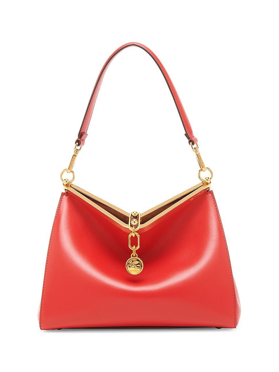 Womens Vela Leather Shoulder Bag Product Image