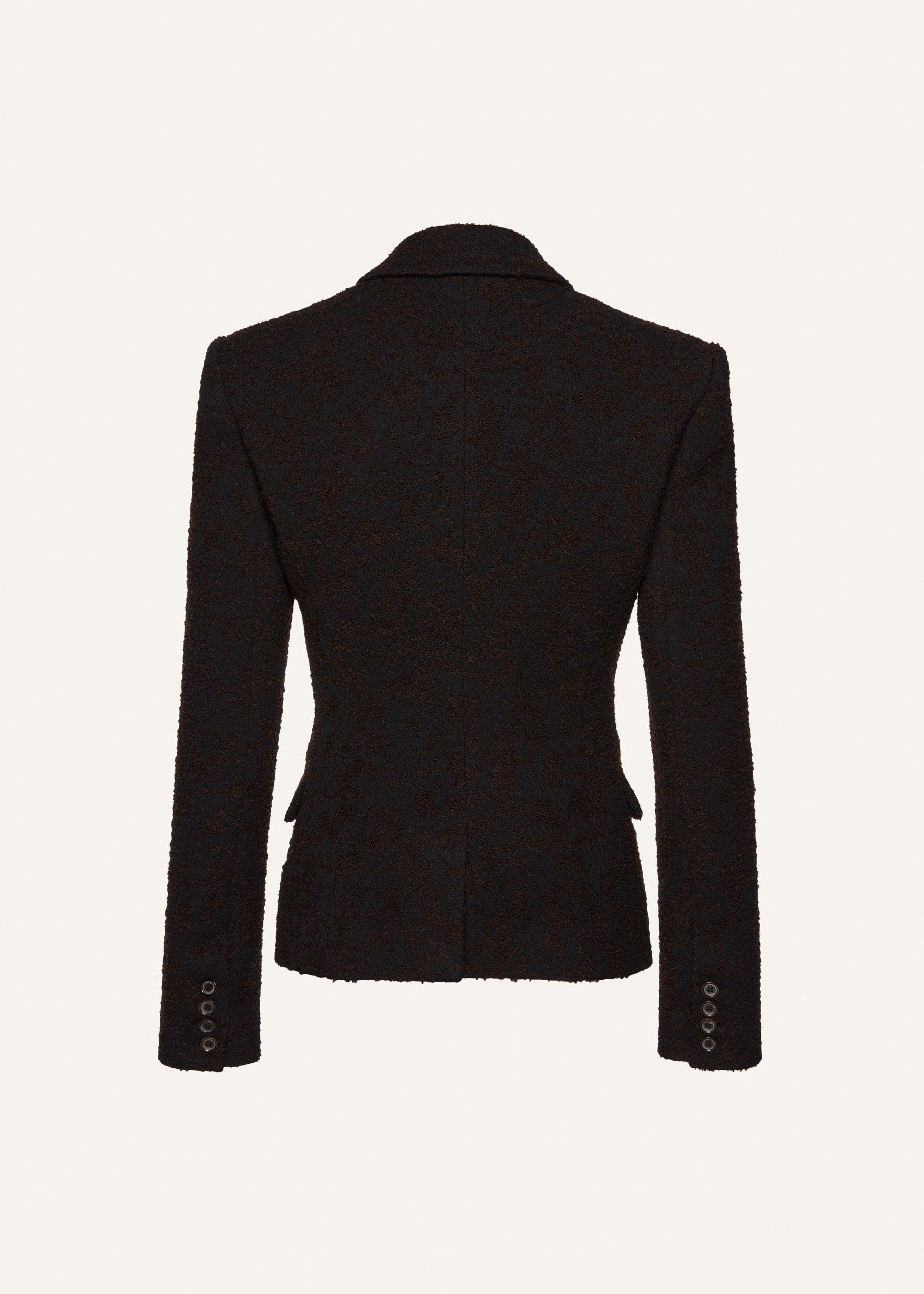 Classic fitted blazer in brown Product Image