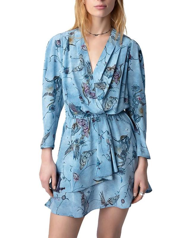 Womens Rogers Silk Butterfly Minidress Product Image