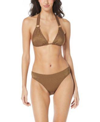 Vince Camuto Womens Metallic Halter Ring-Trim Bikini Top Product Image