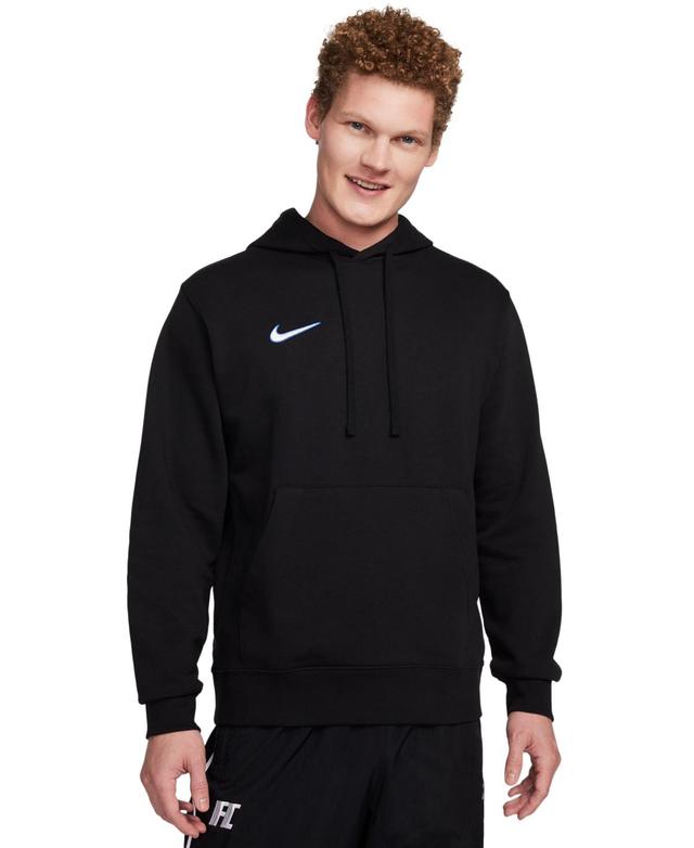 Nike Mens Pullover French Terry Logo Soccer Hoodie - Black/(white) Product Image