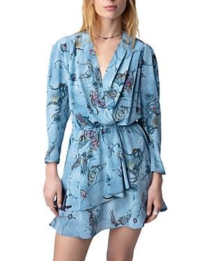 Womens Rogers Silk Butterfly Minidress Product Image