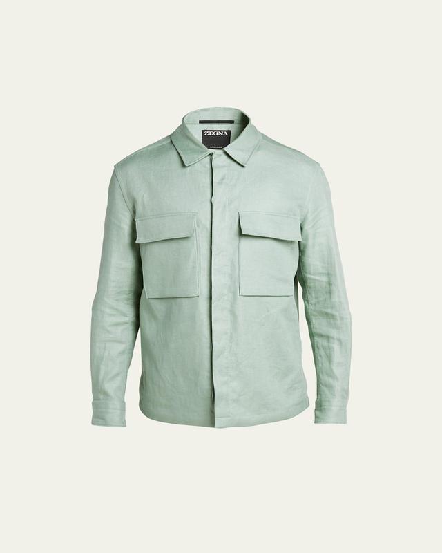 Mens Oasi Linen Overshirt Product Image