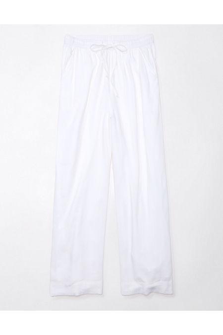 AE Linen-Blend Pull-On Wide-Leg Pant Women's Product Image