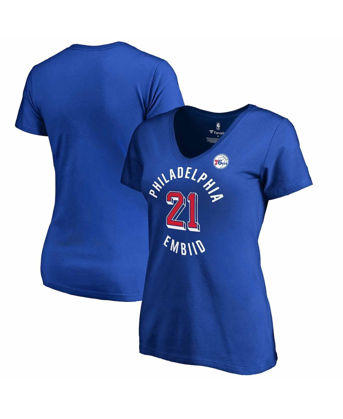 Womens Fanatics Branded Joel Embiid Royal Philadelphia 76ers Plus Size Notable T-Shirt Product Image