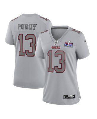 Women's Brock Purdy Gray San Francisco 49ers Super Bowl LVIII Atmosphere Fashion Game Jersey Product Image