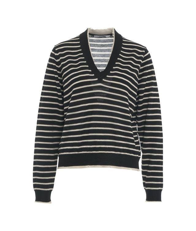 Used-look striped pullover Product Image