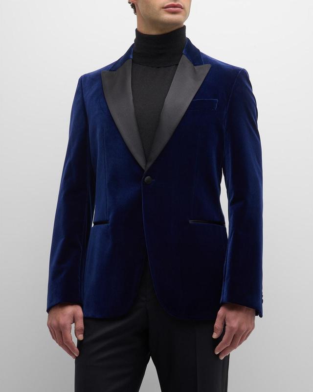 Mens Velvet Peak-Lapel Dinner Jacket Product Image