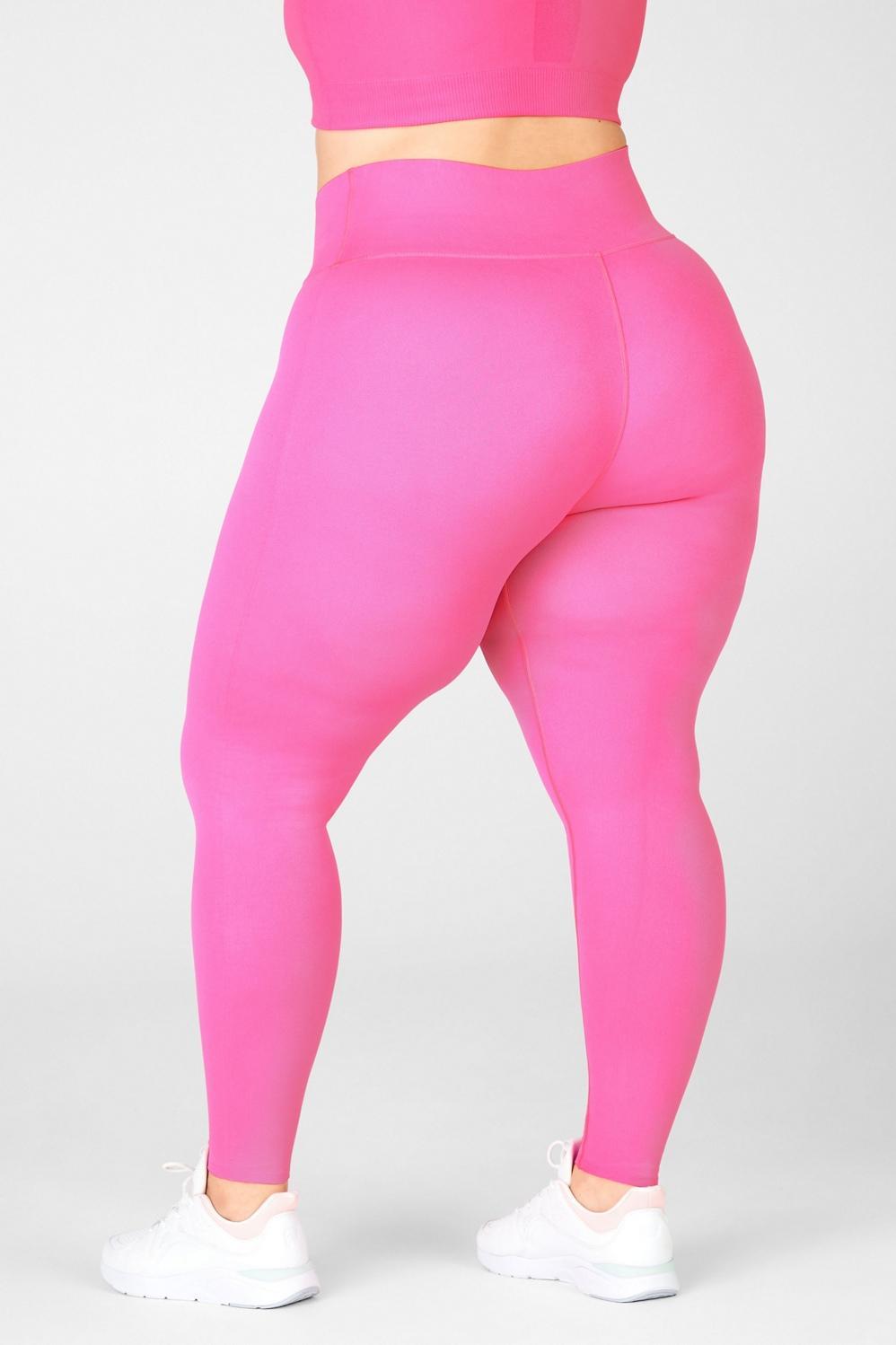 Fabletics High-Waisted SculptKnit Legging Womens pink plus Size 3X Product Image