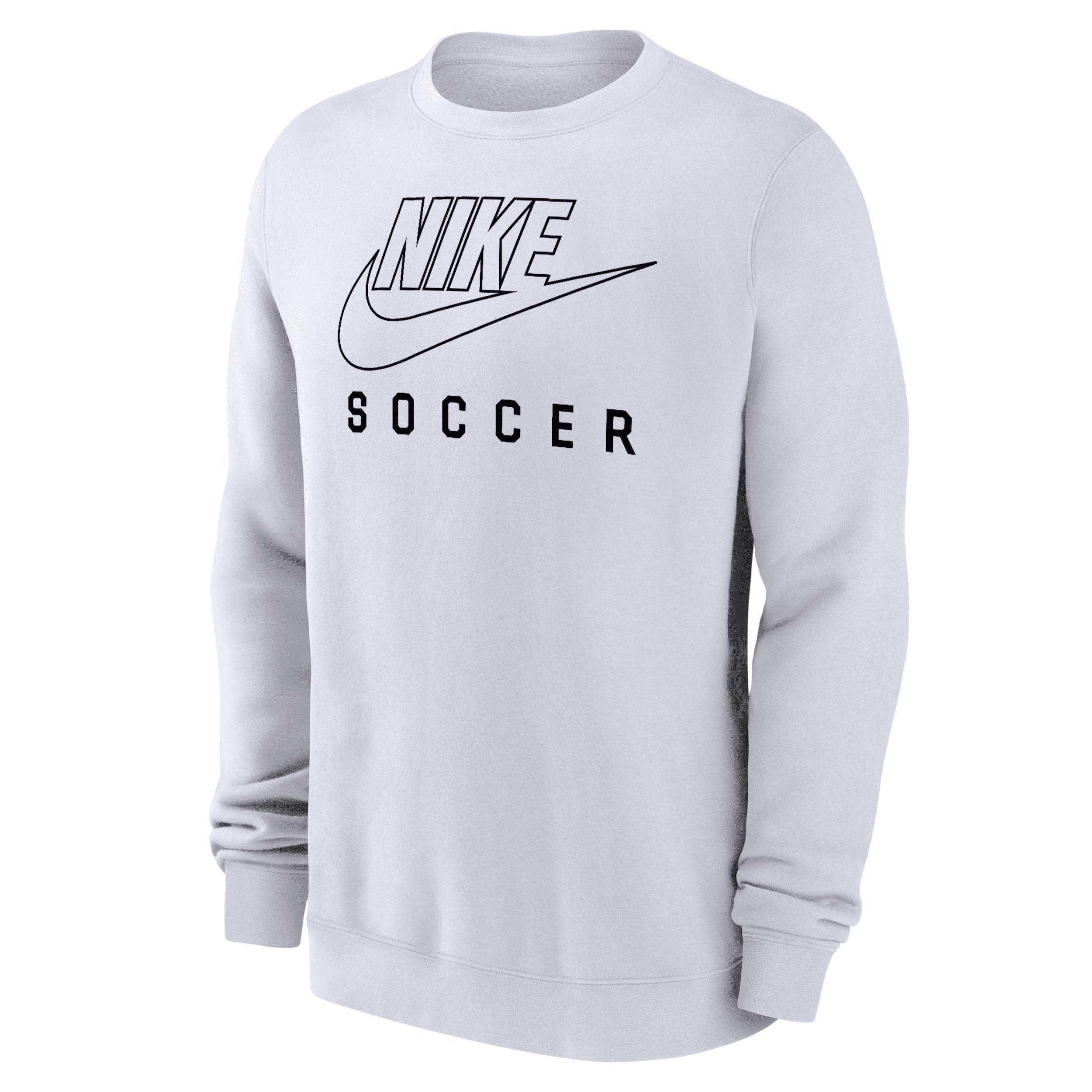 Nike Men's Swoosh Club Fleece Soccer Pullover Crew-Neck Sweatshirt Product Image