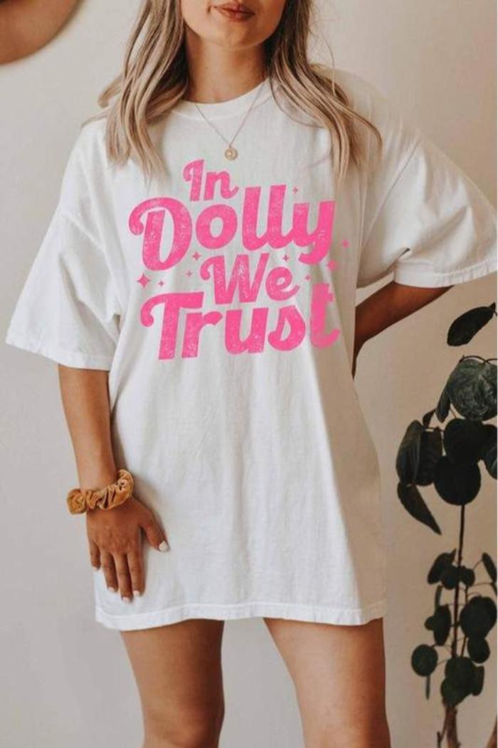 IN DOLLY WE TRUST T-SHIRT DRESS Product Image