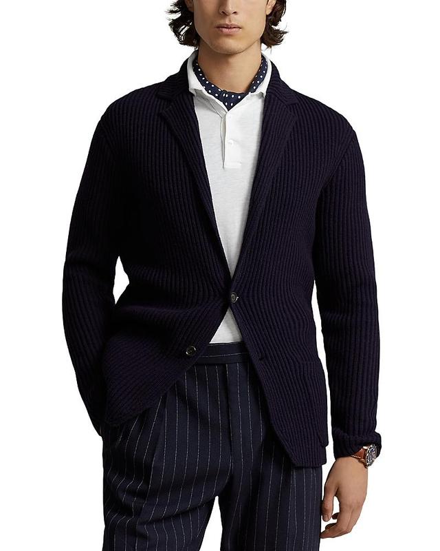 Mens Long-Sleeve Wool-Blend Cardigan Product Image