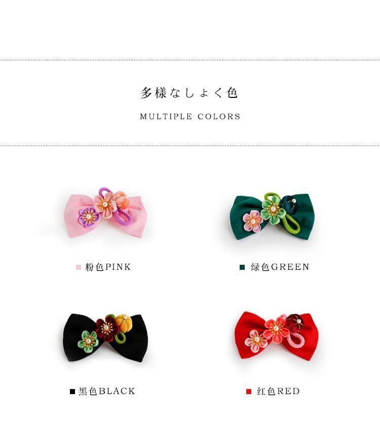 Flower Bow Hair Clip / Hair Tie Product Image