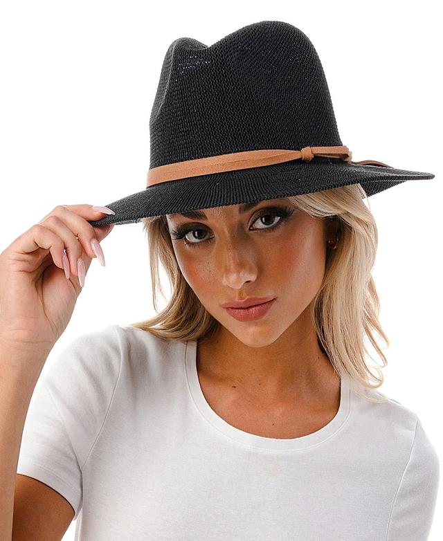 Marcus Adler Womens Short-Brim Packable Straw Panama Hat Product Image