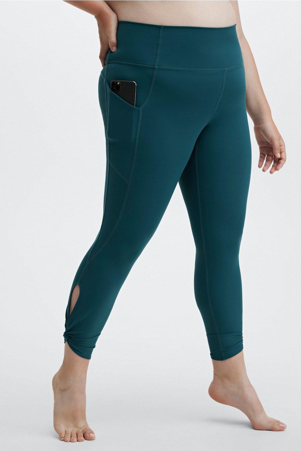 Fabletics Oasis High-Waisted Twist 7/8 Legging Womens blue Size M Product Image