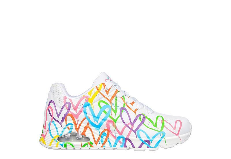 Skechers Street Womens Uno - Highlight Love Casual Sneakers from Finish Line - White Product Image